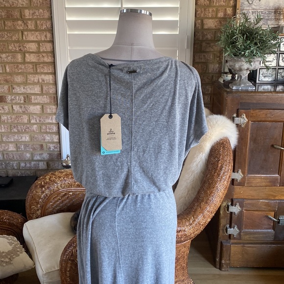 PRANA COZY UP SKYLAND DRESS SMALL HEATHER GREY SMALL NEW - Picture 7 of 10